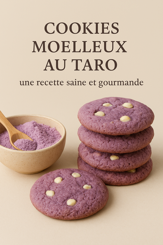 Cookies moelleux au taro : une recette saine et gourmande