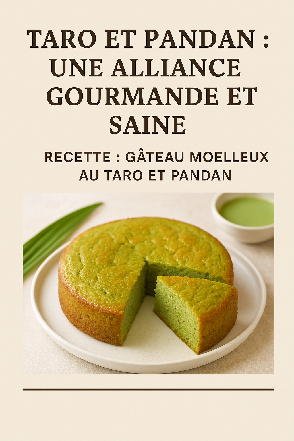Taro et Pandan : une alliance gourmande et saine